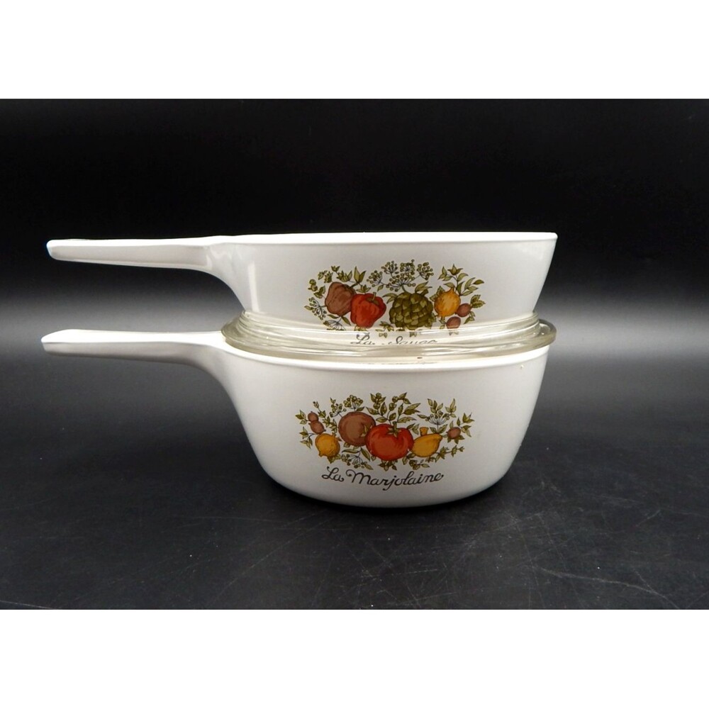 Corning Ware P-82-B P-81-B Spice of Life La Marjolaine 1 & 1-1/2 Pint Lid